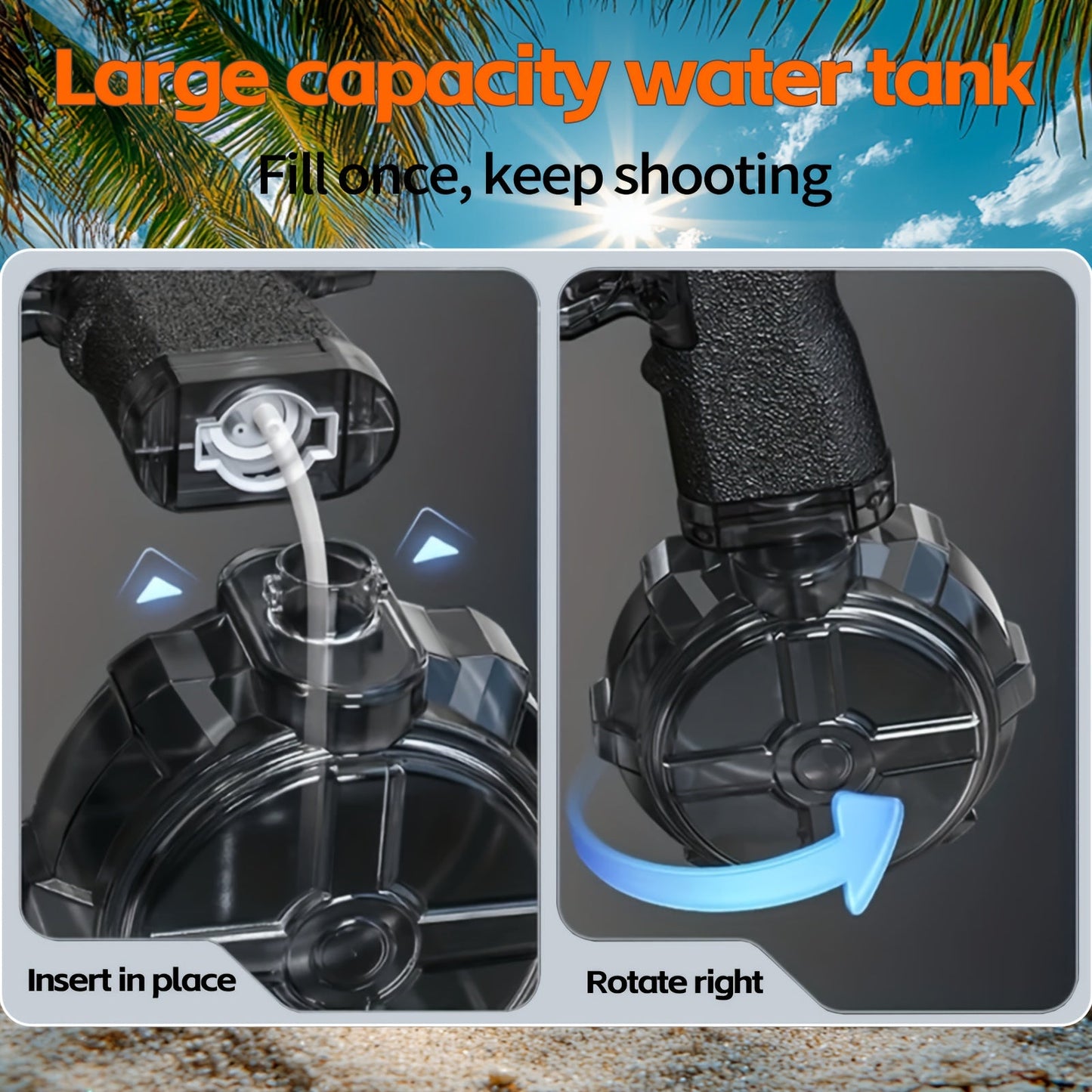 Electric Water Gun, Automatic Water Spray Gun, Water Toy Gun, Rechargeable Water Gun, Kids Water Gun, Adult Water Gun, USB Charging Water Gun, Beach Battle Toy, Pistol Toy, Beach Toy