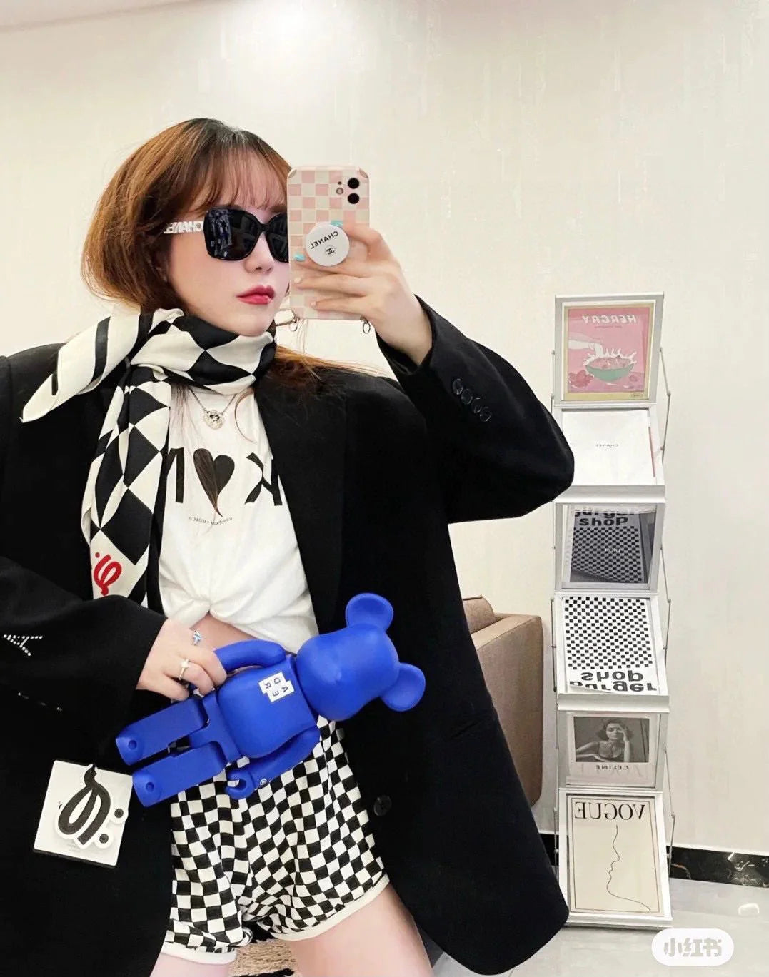 Black Frame Plain UV Protection SunglassesPD05202411904