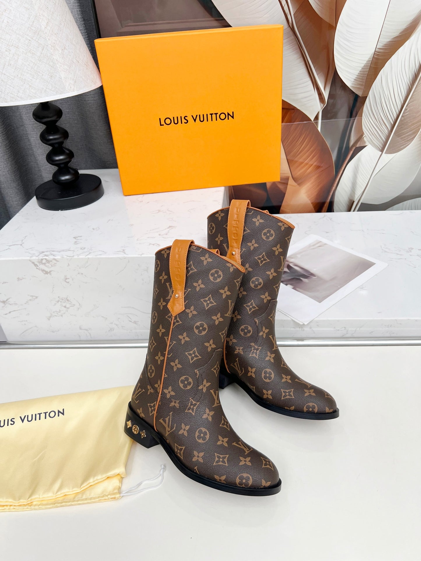 Lvv new fashionable printed long boots 0725092201