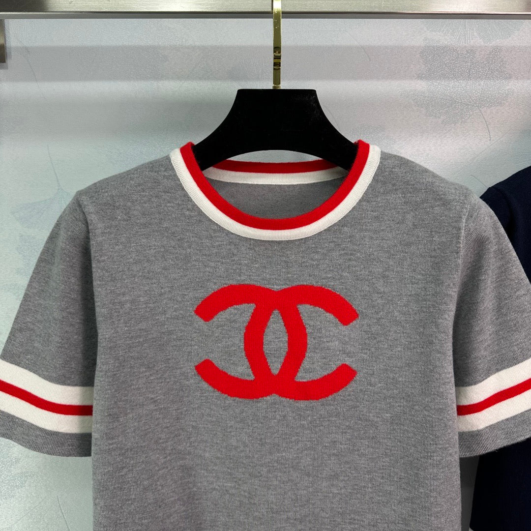 CNL fashion round neck knitted short sleeves 0725030101