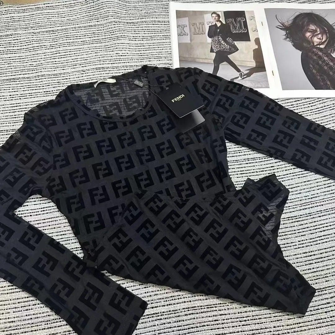 Fashionable Print Mesh Slim-Fit Base Jumpsuit 1024032130