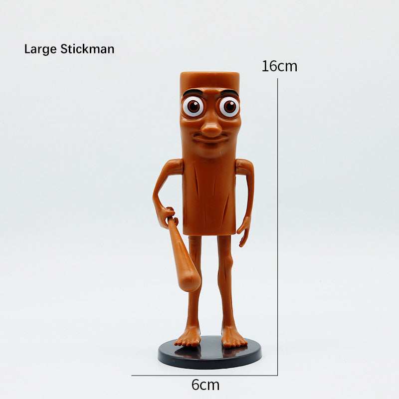 Shan Hai Jing tungtungsahur wooden stick mannequin ornament