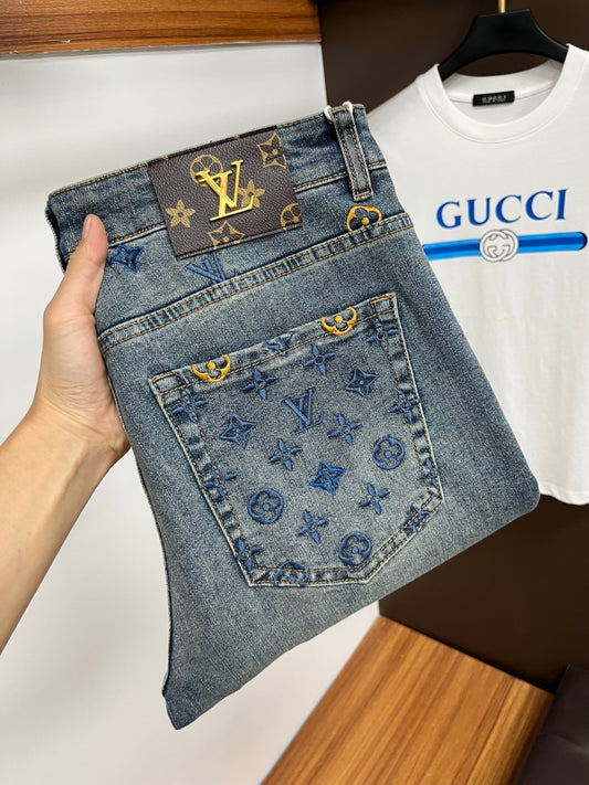 Lvv men's business casual jeans 0725092607