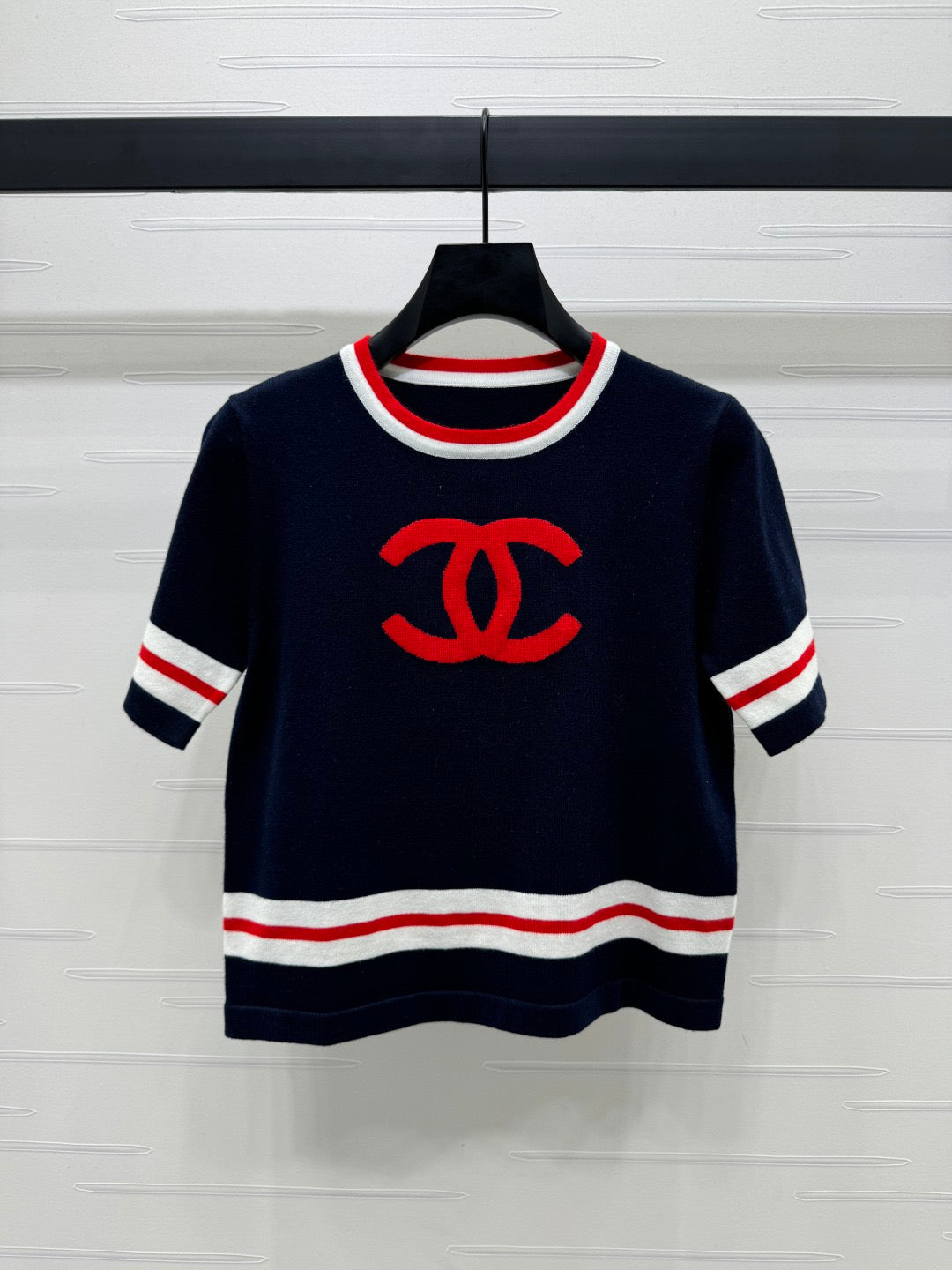 CNL fashion round neck knitted short sleeves 0725030101