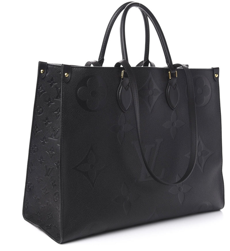 Handmade Leather Handbag On The Go Black Empreinte GM