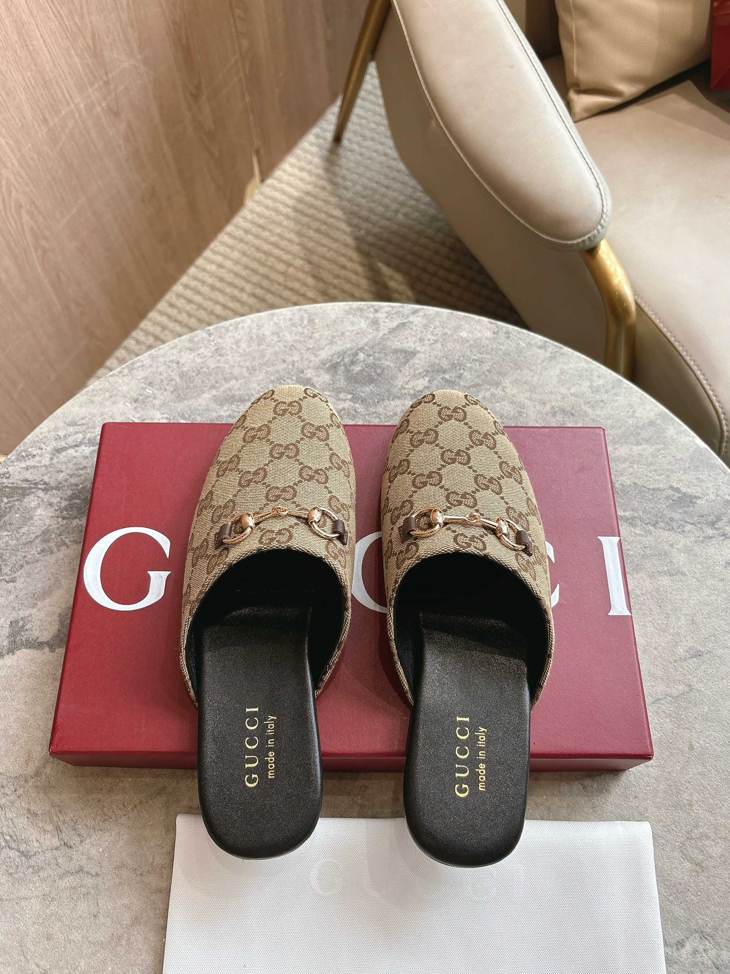 GG horse bit buckle slippers 0725101406