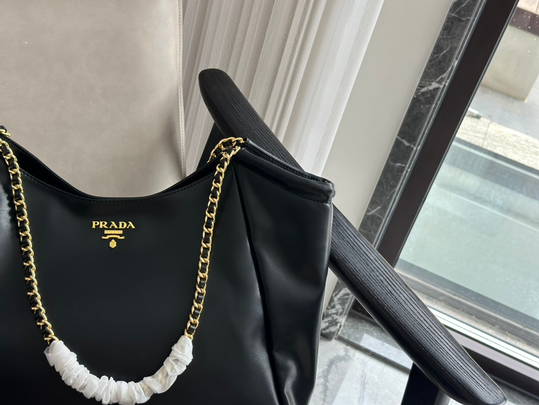 PRD black and gold double chain tote bag 0724111216