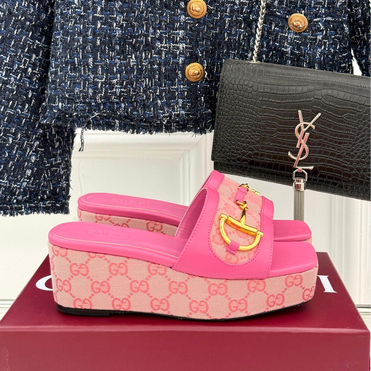 GG Thick-soled slippers with horse bit buckles 0725102402