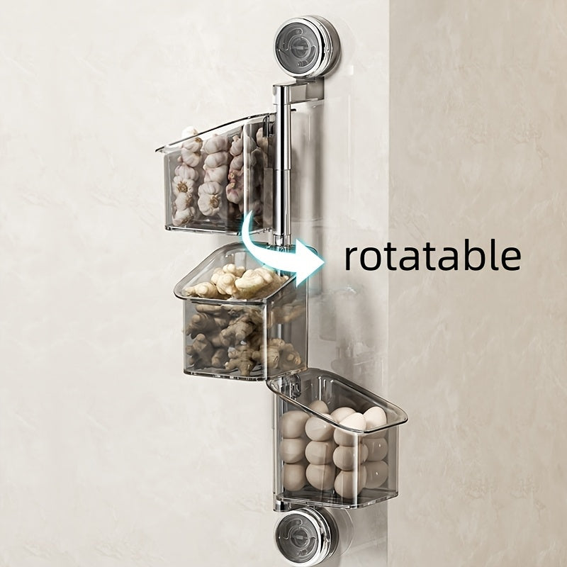 Rotating Organizer Suction Cup Kitchen Shelf