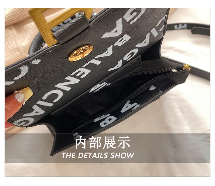 High-grade Texture Letter Hourglass Bag Single-shoulder Portable Crossbody Fashion Bag 1024041102