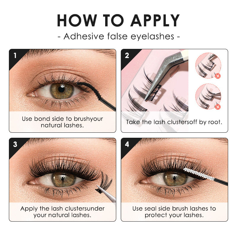 Eden Spark 5 Pairs Natural Glue-on Lashes