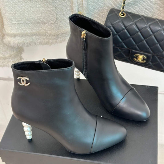 Fashion new autumn and winter pearl high heels women's boots 1023120110