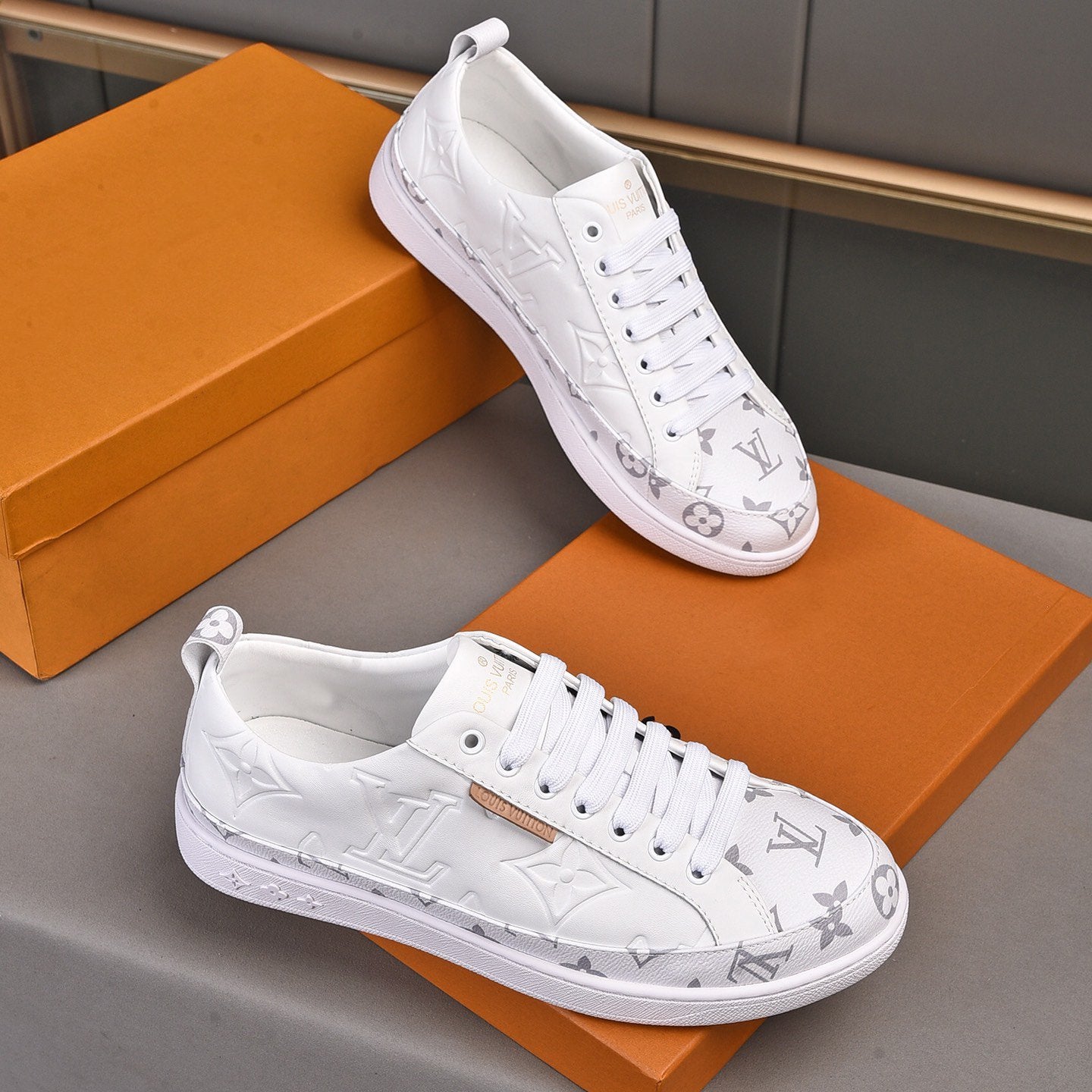 Leisure Pattern Two Tone Trendy Low-top Shoes