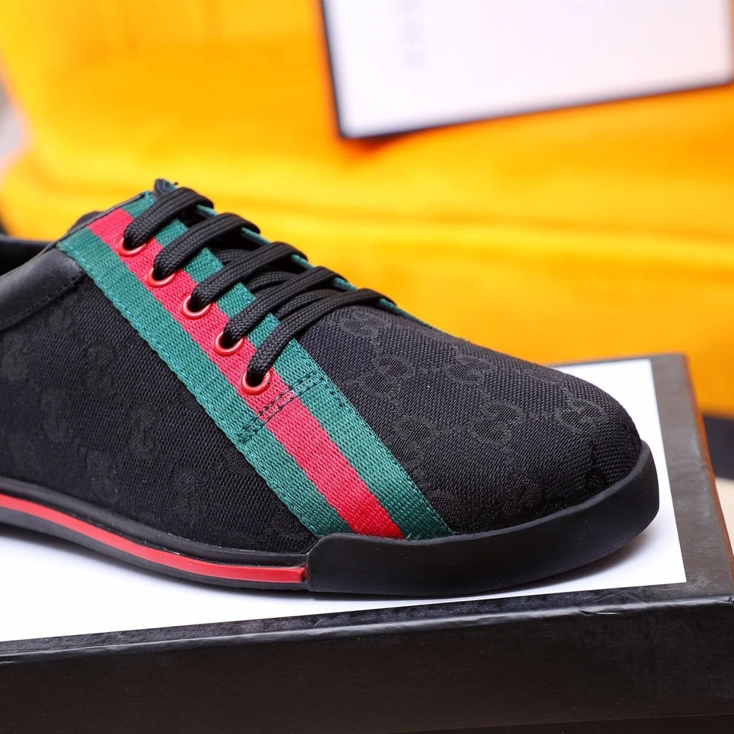 GG classic printed low-top rubber-soled sports shoes 0725061703