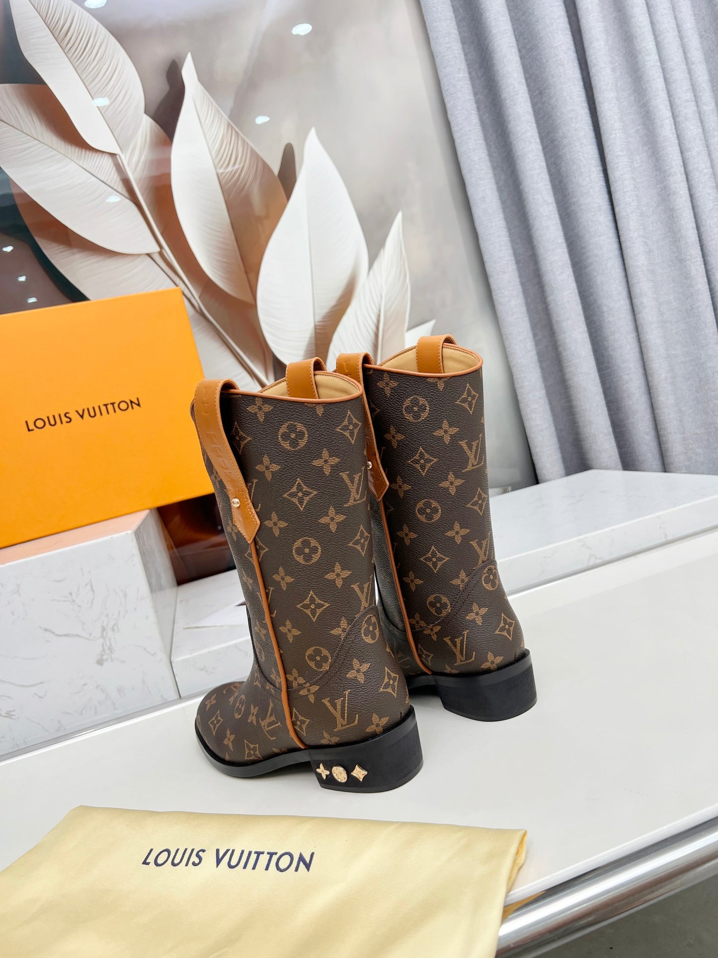 Lvv new fashionable printed long boots 0725092201