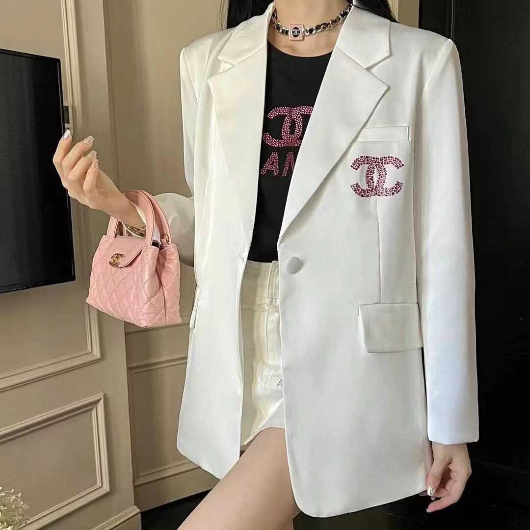 New Composite Hot Rhinestone Suit All-match Jacket 1024030603