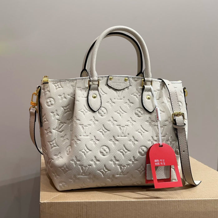 L family embossed flowerpot bag 1824040302