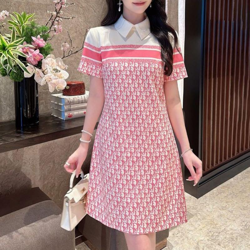 New Fashion Printed Lapel Shirt Dress 1024050701