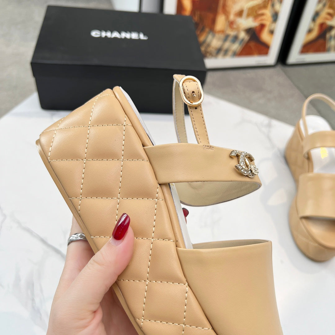 Chane1 top fashion thick-soled rhombus sandals 0724030811