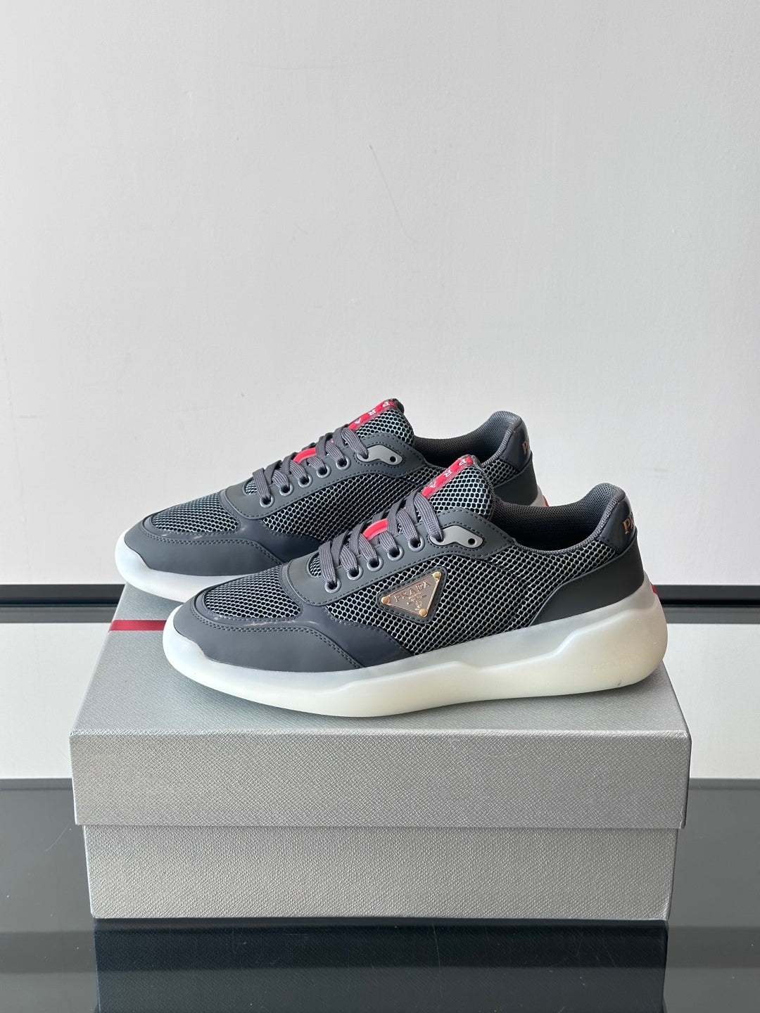 PR Mesh lace-up sneakers 0725061201