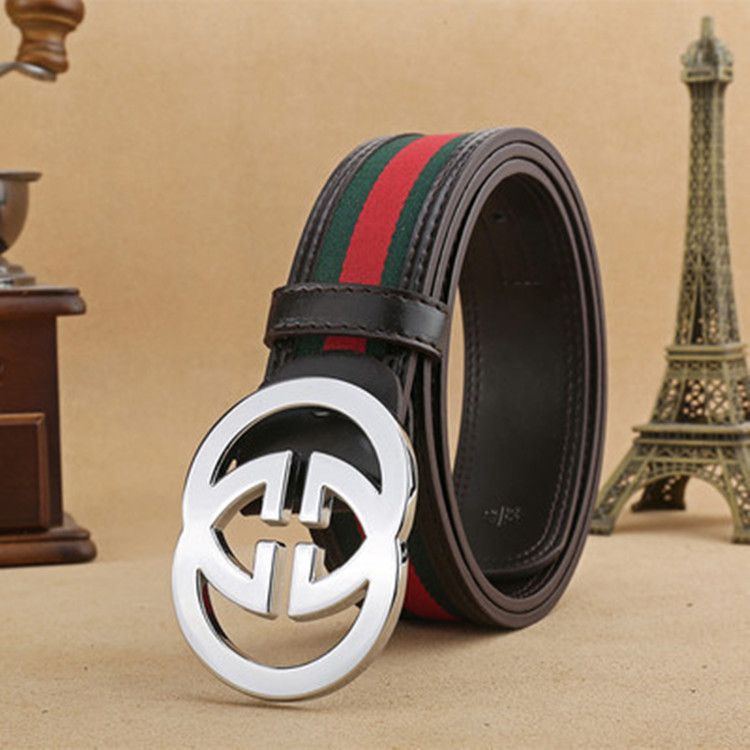 Men's Belt High-Grade Letter Leather Business Belt All-Match Casual Pants Belt G021402