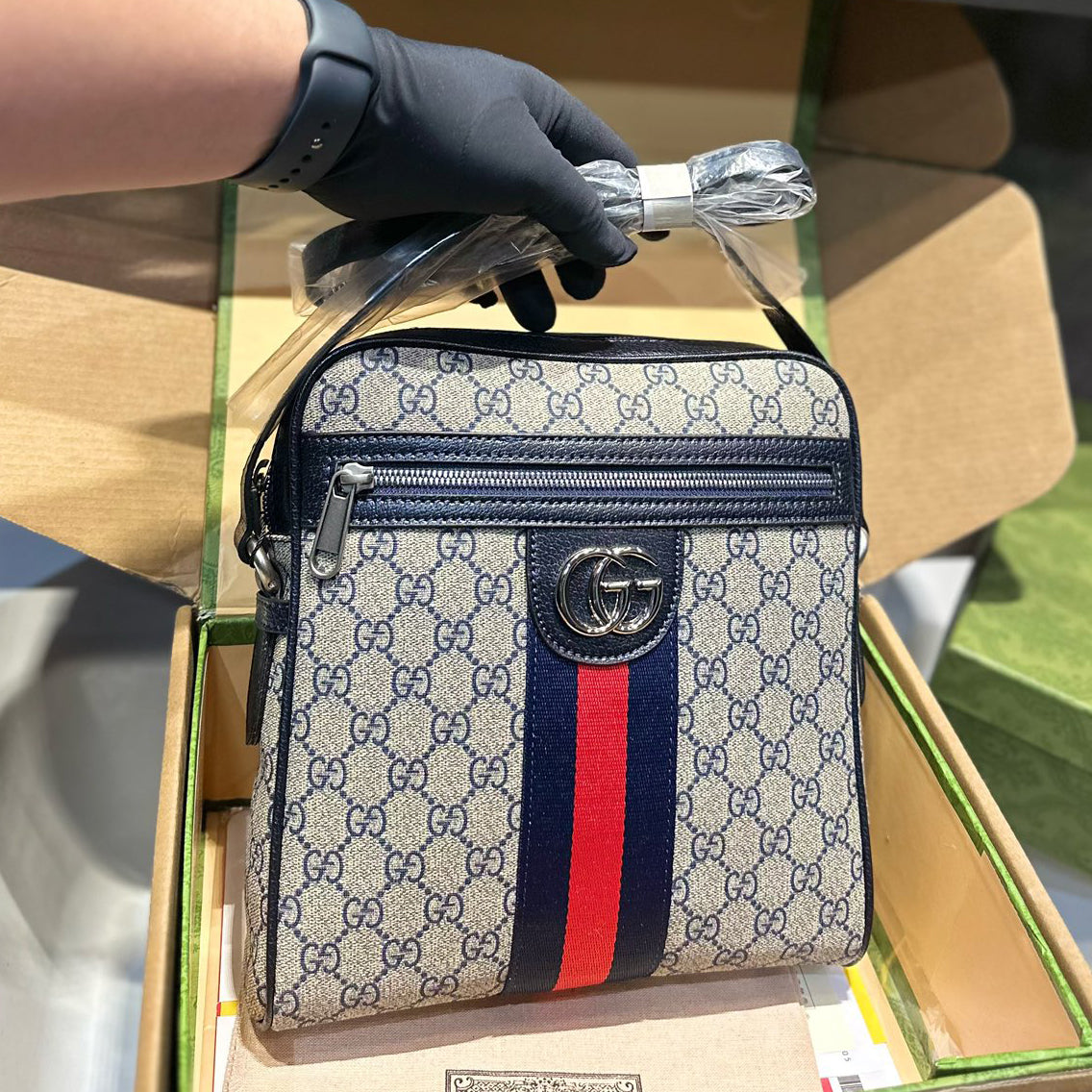 New style trendy genuine leather men's crossbody bag 10240223TJ23