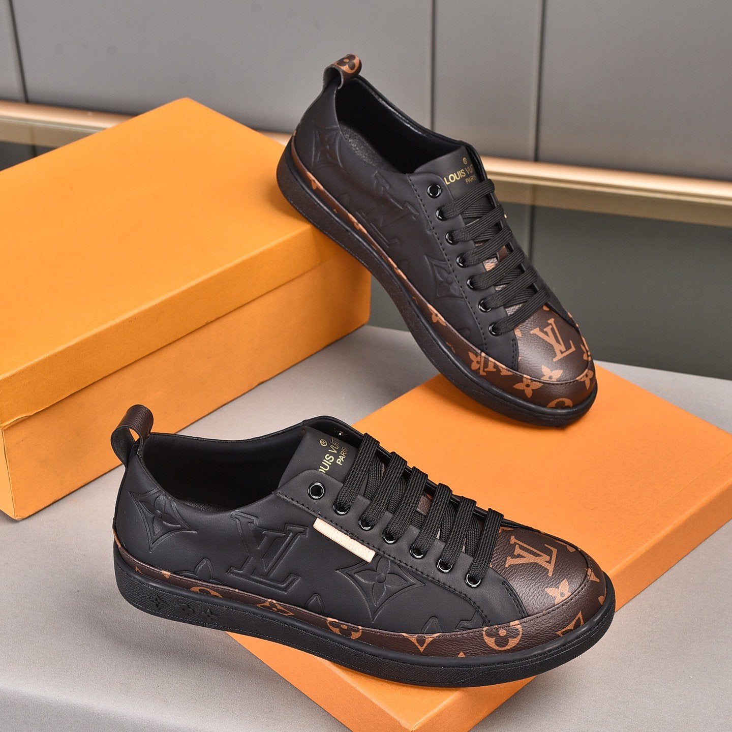 Leisure Pattern Two Tone Trendy Low-top Shoes