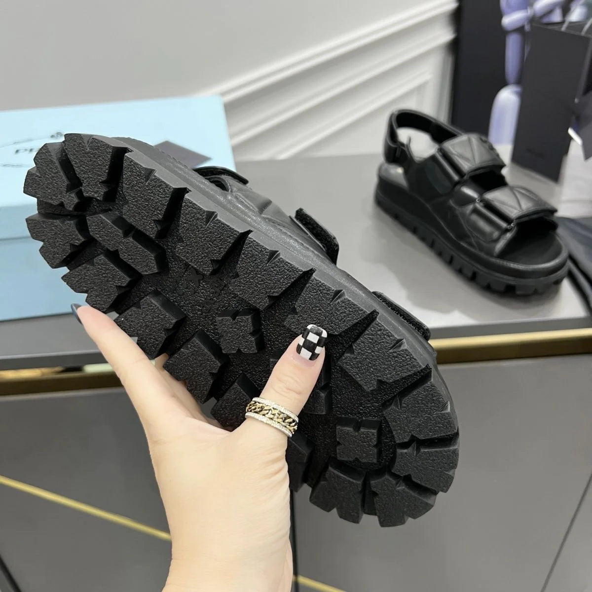 Spring And Summer New Women's Shoes Leather Soft Bottom Muffin Sandals Velcro 1024030828