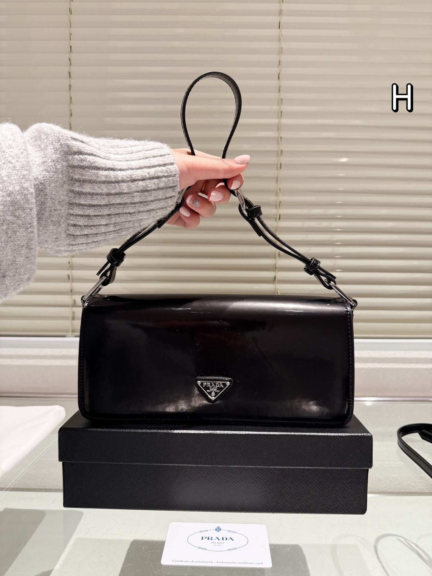 PRD Fashion Patent Leather Underarm Bag 0724120509