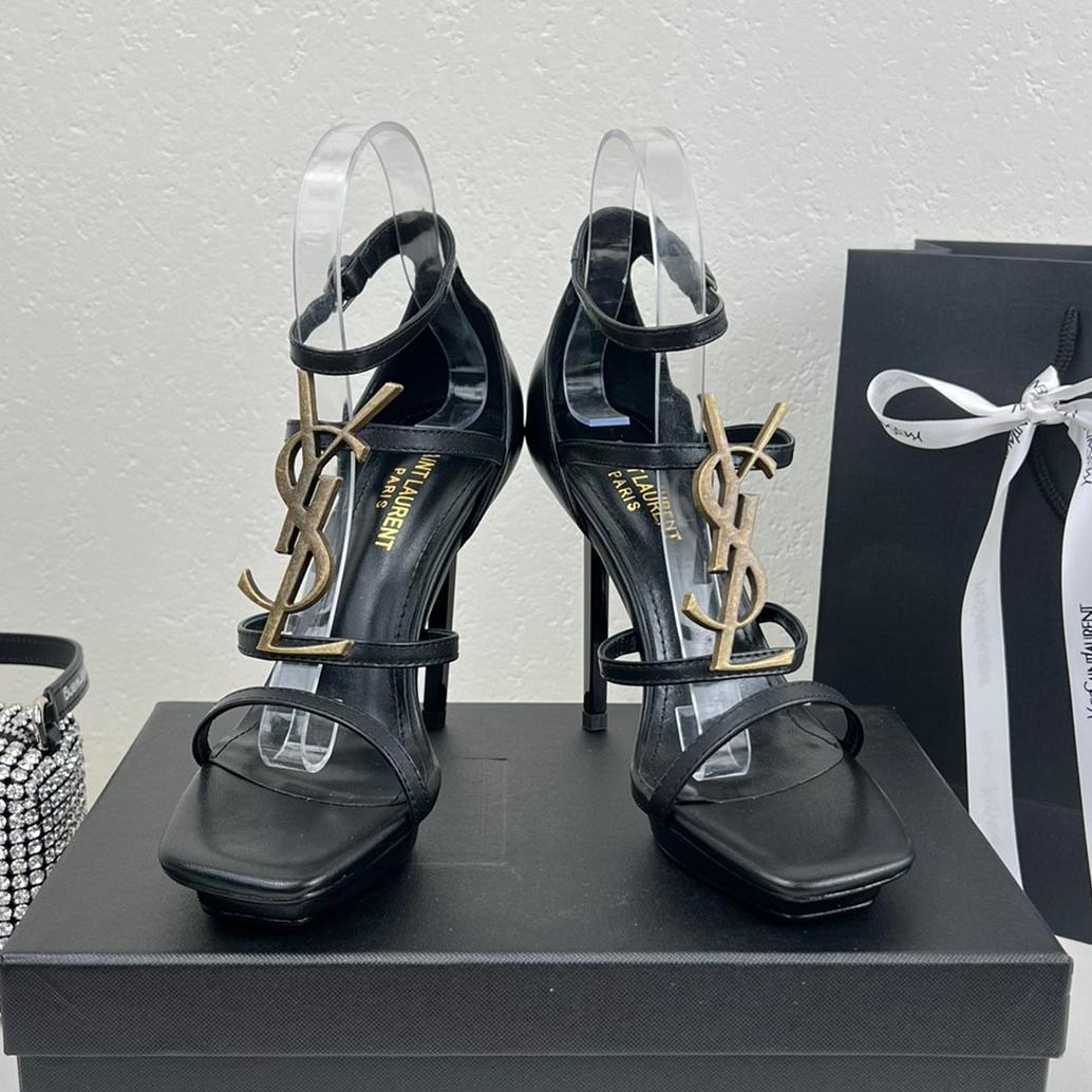 Summer New Genuine Leather Stiletto With Socialite Letter Buckle High-heeled ShoesPD05202412406