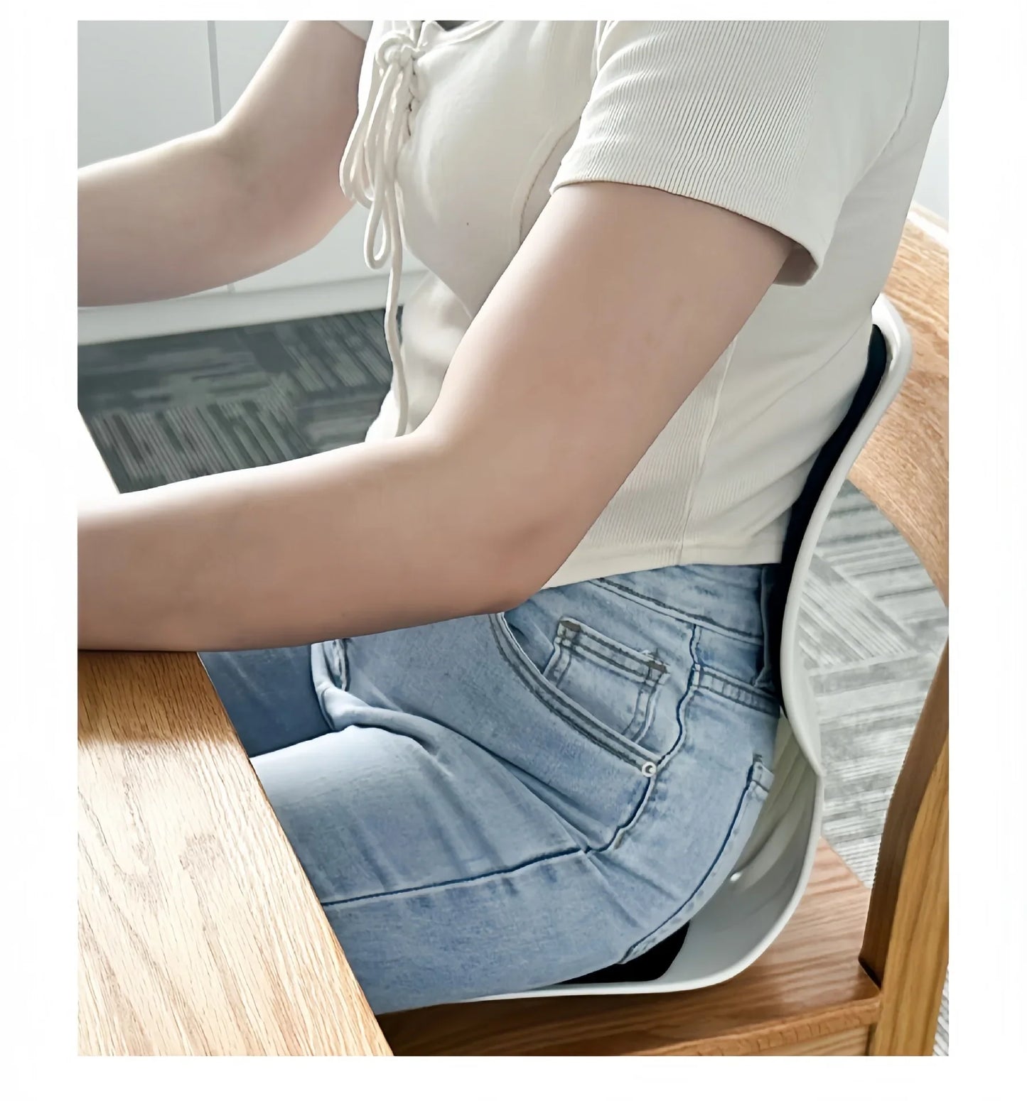 Dropshipping Gift CJH Waist protection Seat Cushion, Ergonomic Sitting Chair, Backrest, Portable Correction Seat for Office Use