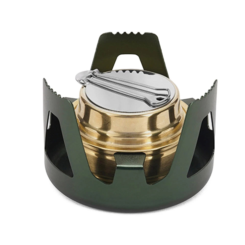 Outdoor Tea Vaporising Stove Portable Windproof Solid Liquid Dual Purpose Wild