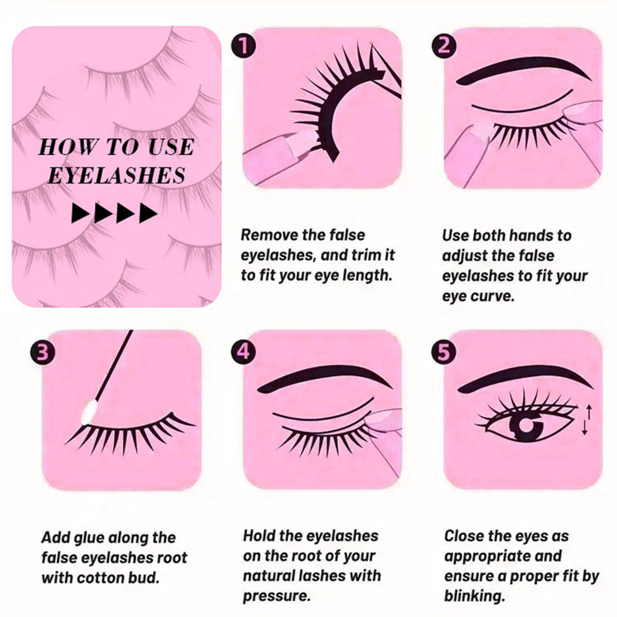 Tropical 10 Pairs Natural Glue-on Lashes