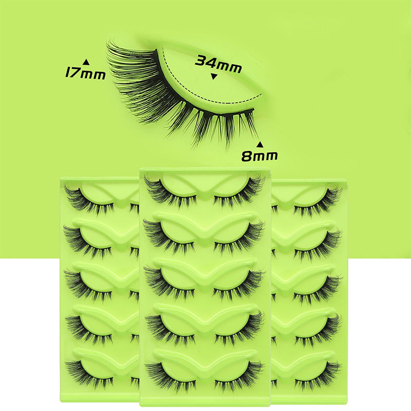 Storm Waltz 5 Pairs Natural Glue-on Lashes