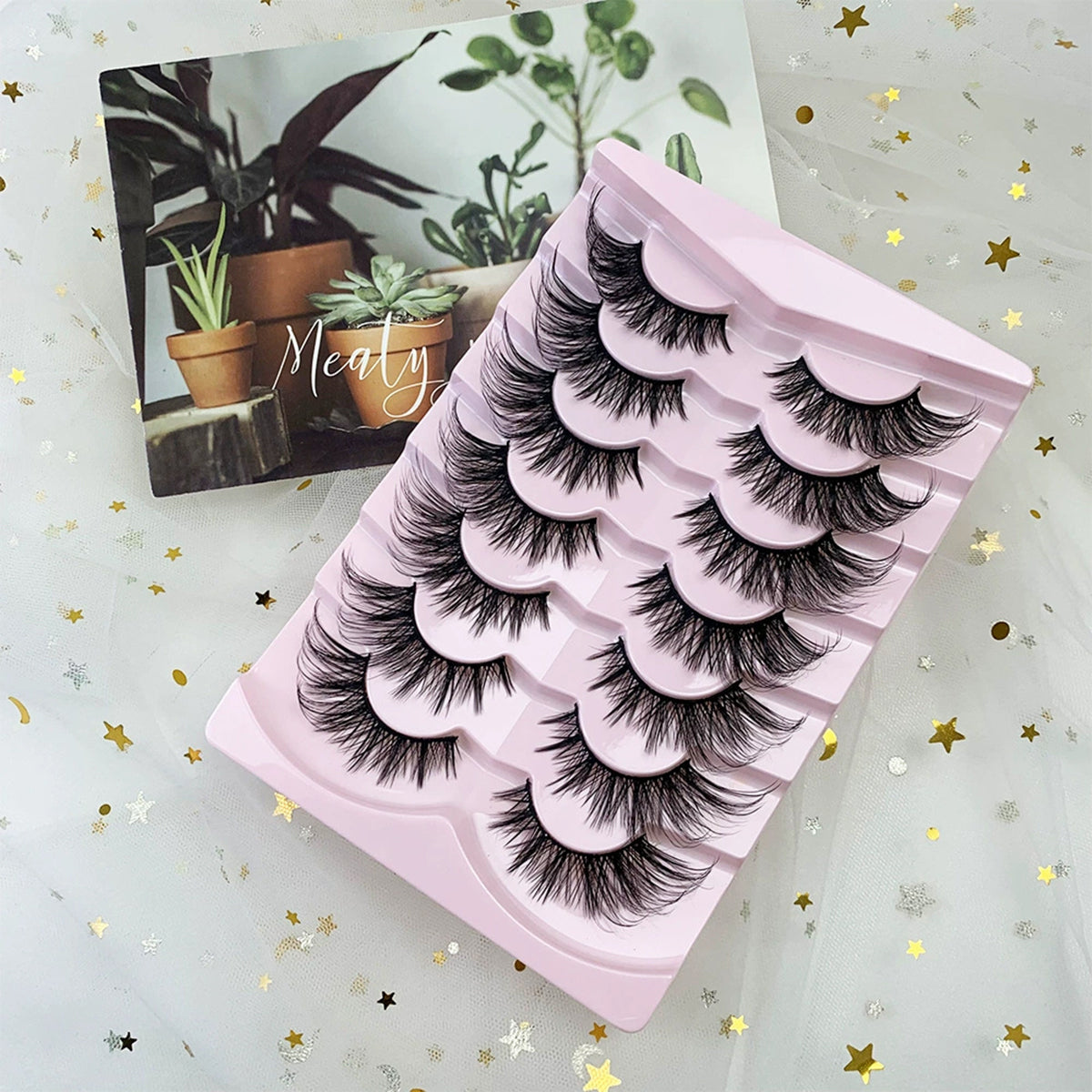 Moss Spring 7 Pairs Natural Glue-on Lashes