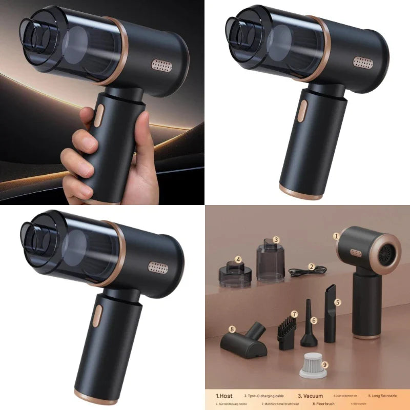 Dual function wireless handheld car vacuum cleanertion, Portable Blowing & Suction