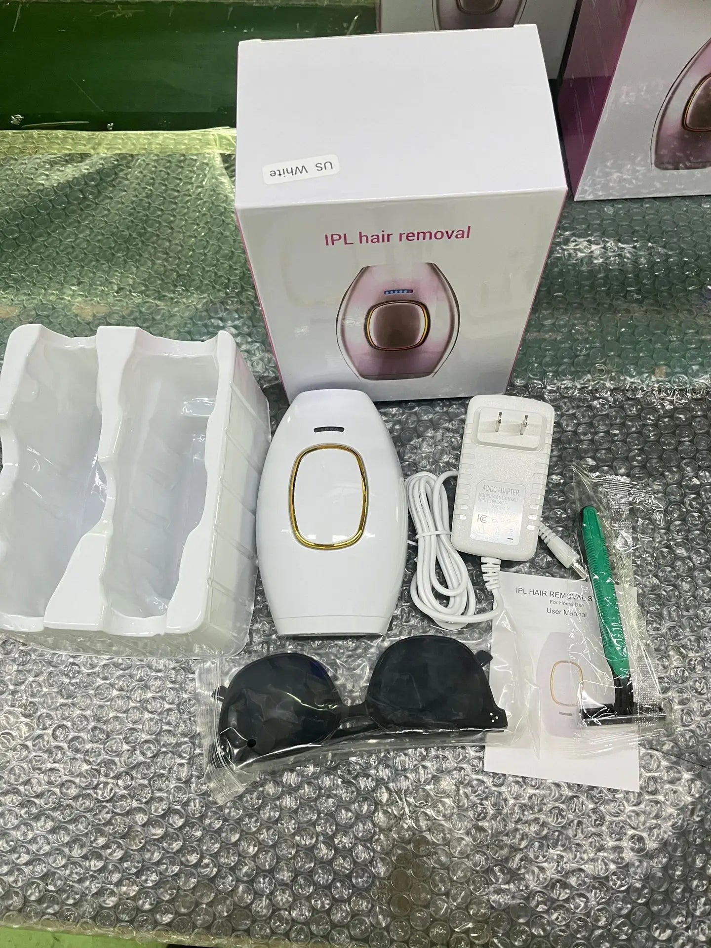 Painless IPL Laser Hair Removal Handset for Face & Body - Permanent Hair Remover with Strong Pulse Light for Skin Rejuvenation
