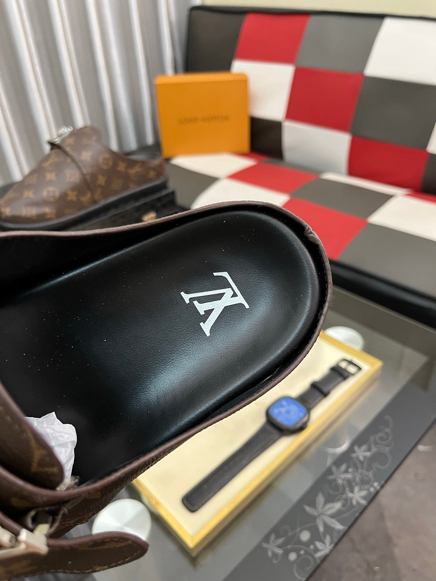 Lvv fashion casual printed slippers 0725082902