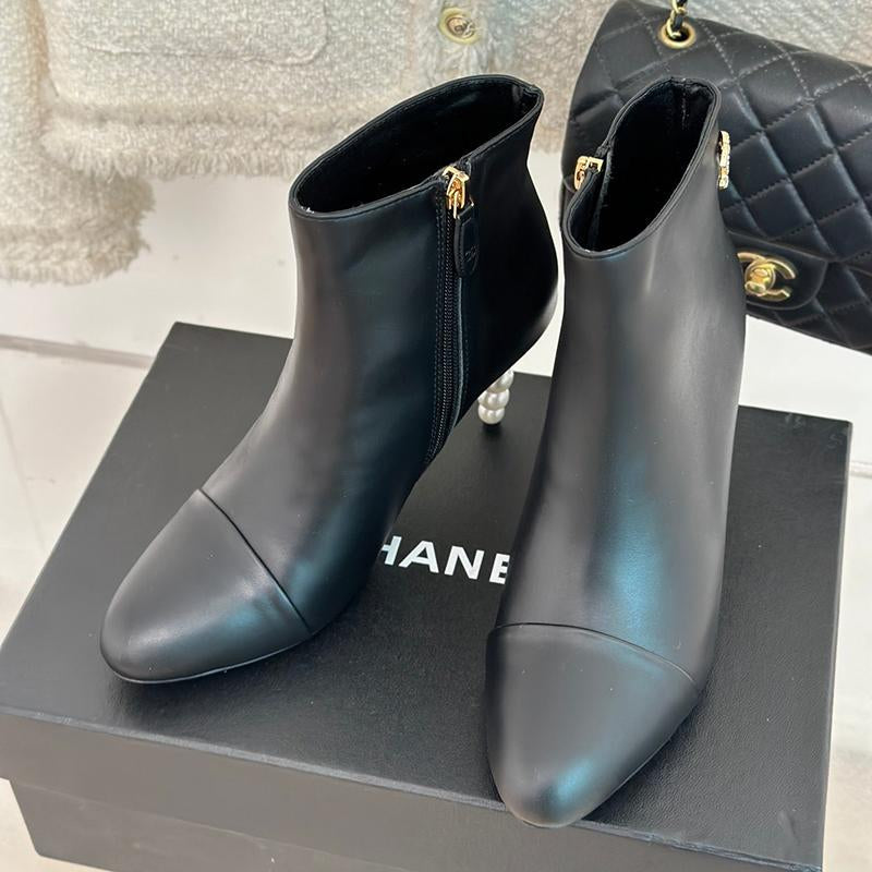 Fashion new autumn and winter pearl high heels women's boots 1023120110