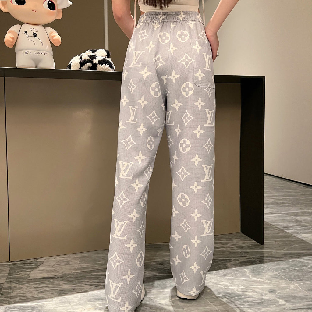 print wide-leg pants