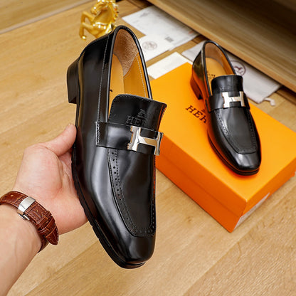 HMS Fashion Men's Cowhide Leather Shoes 0725022102