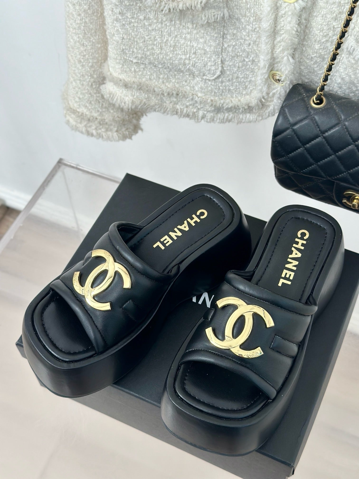 CNL Women Leather Platform Sandal 0724062801