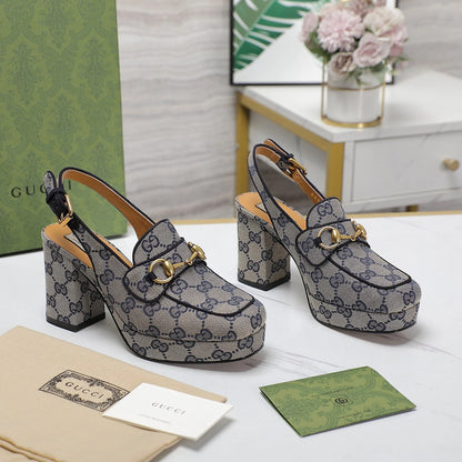 New Women's Horsebit Mid-heeled Sandals and High Heels