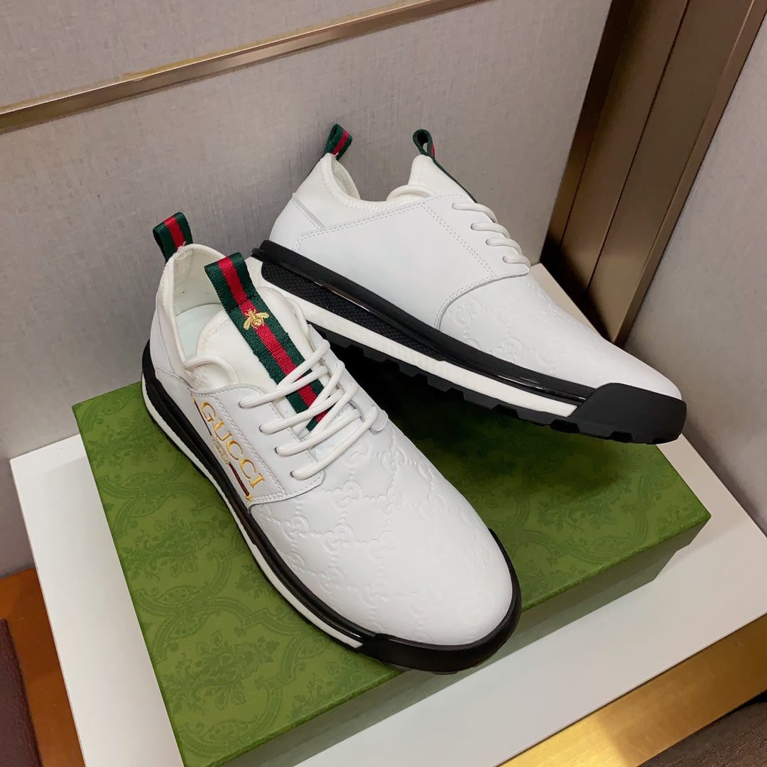 G Fashion Men's Printed Leather Casual Sneakers 0724080803