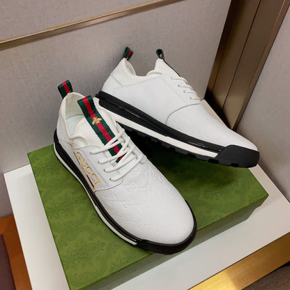 G Fashion Men's Printed Leather Casual Sneakers 0724080803