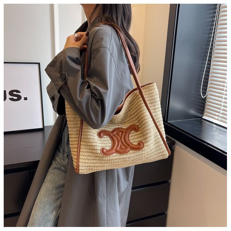 CL shoulder portable straw bag 0724041102
