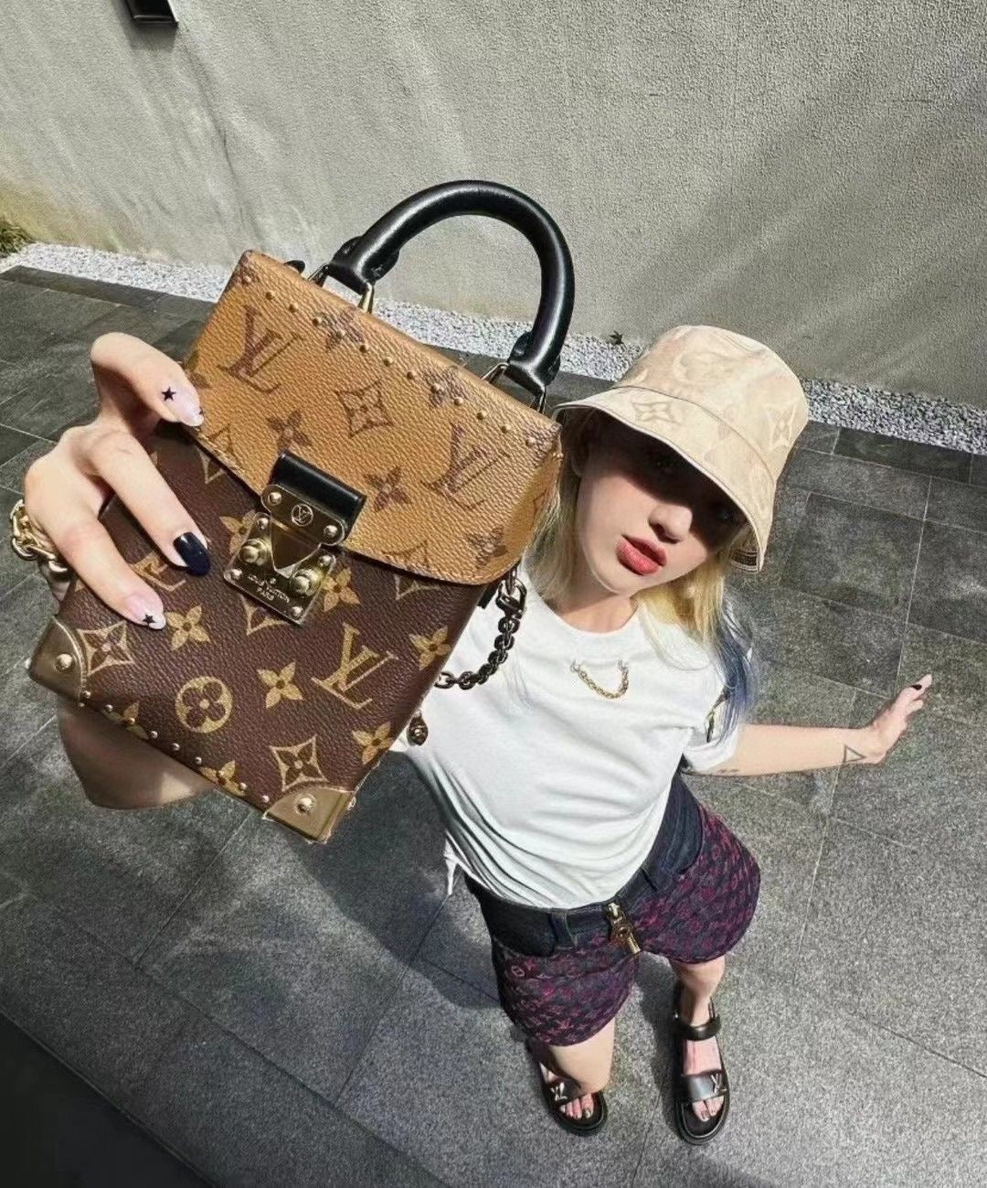 Lvv fashion print camera bag 0725021908