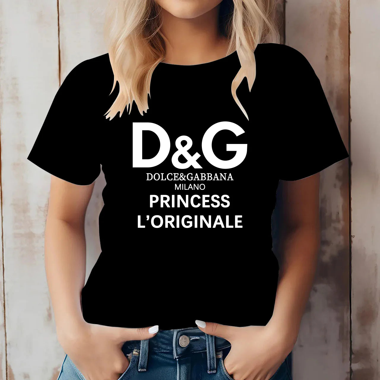 New Fashion Versatile Printed Short Sleeves 3D1024060522