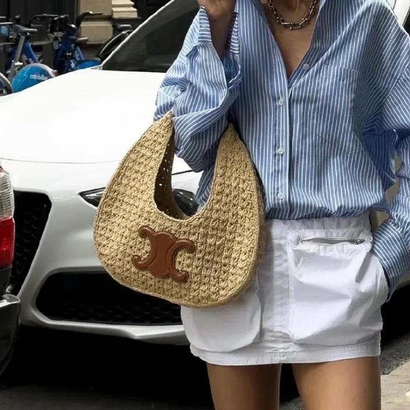 New Fashion Joker Stitching Straw Woven Bag 1024041835