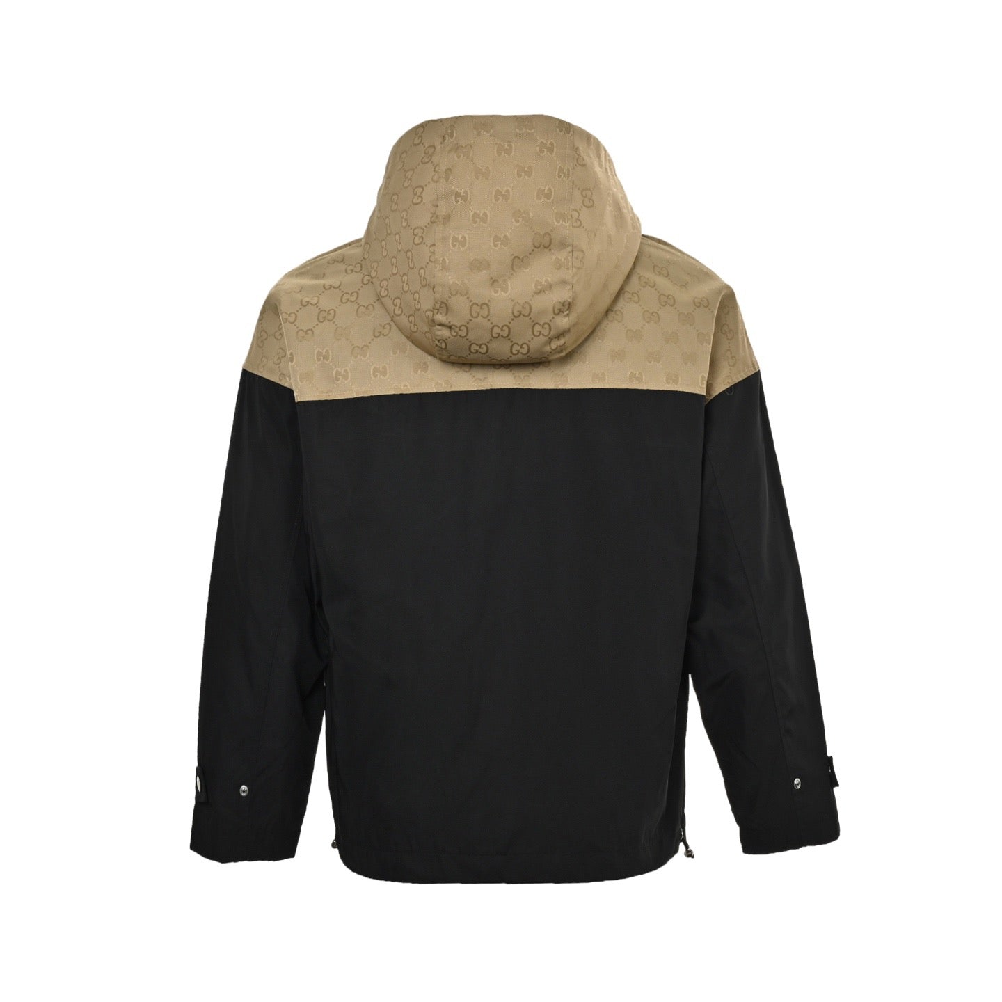 GG patchwork printed hooded trench coat 0725091002